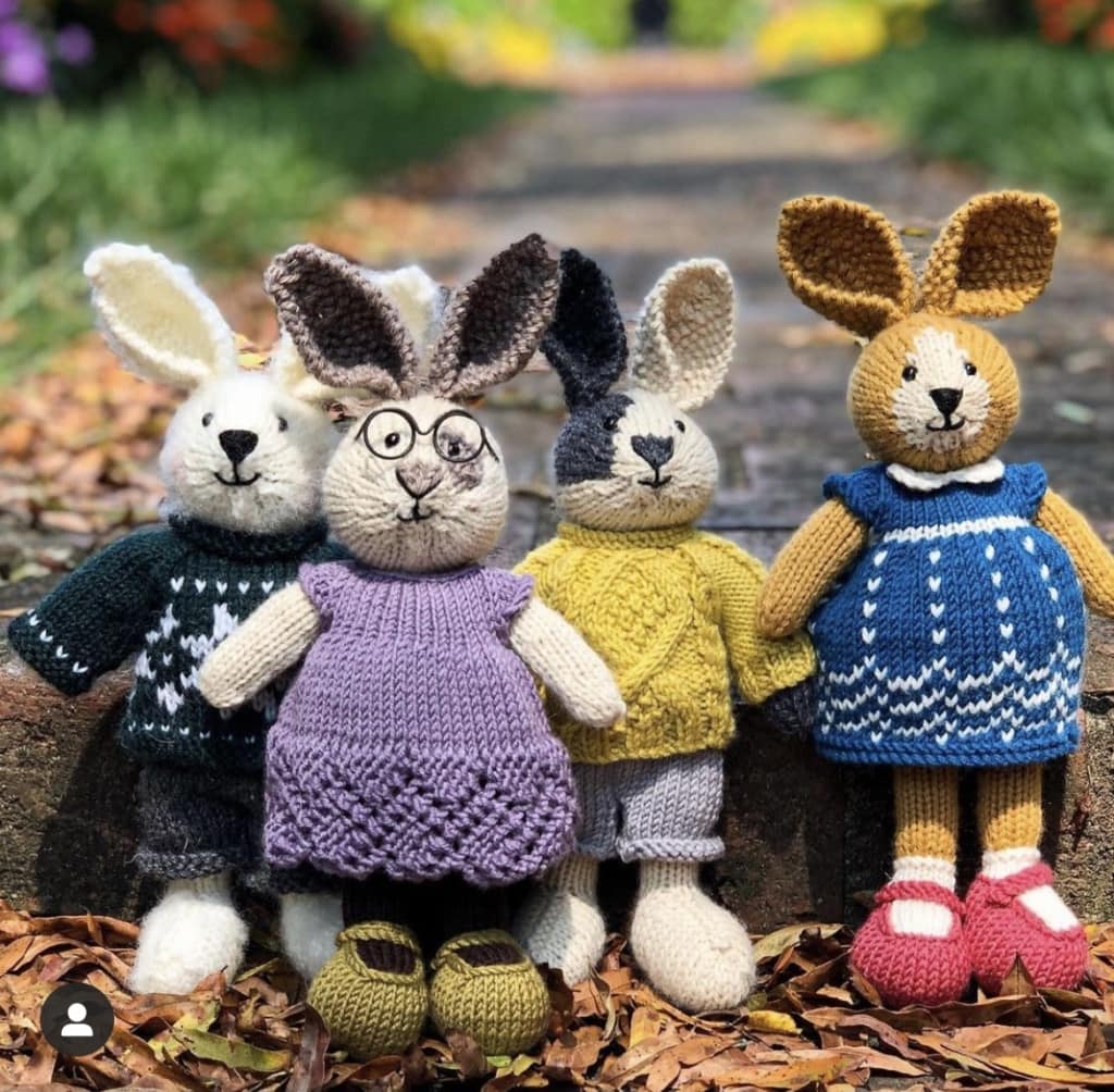 bunnies I've crocheted and knit