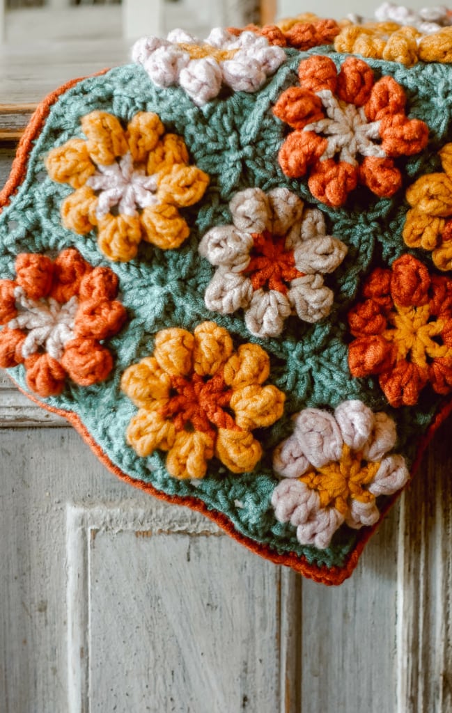 Fall Floral Crochet Granny Square