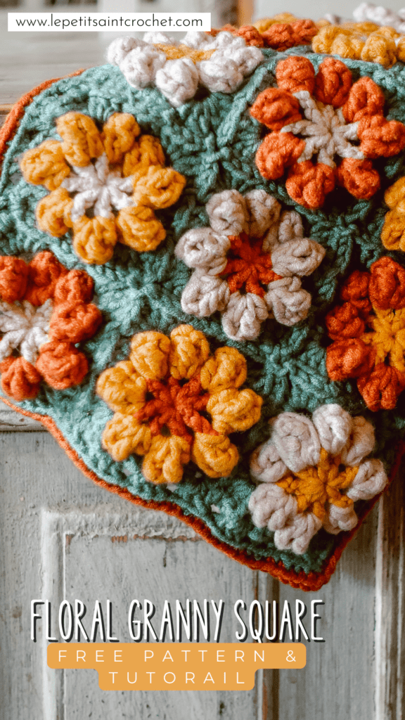 floral crochet granny square pattern