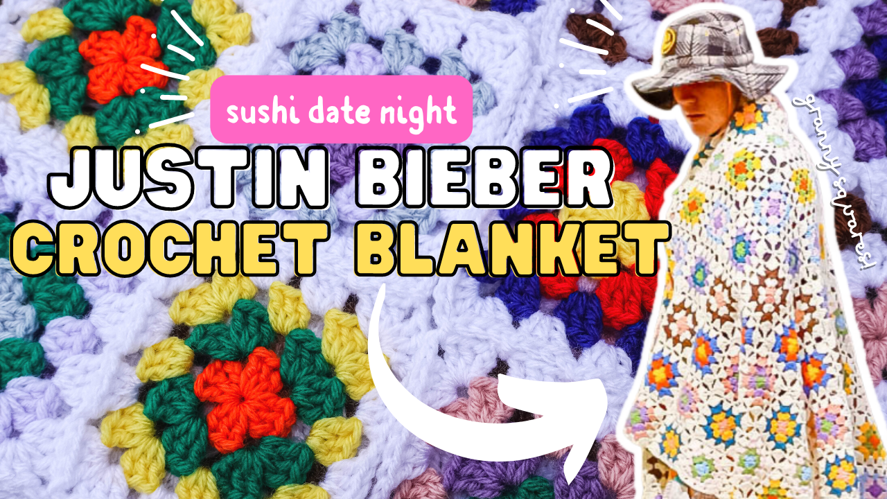 Viral Justin Bieber Sushi Date Night Crochet Blanket (FREE Pattern & Video Tutorial)