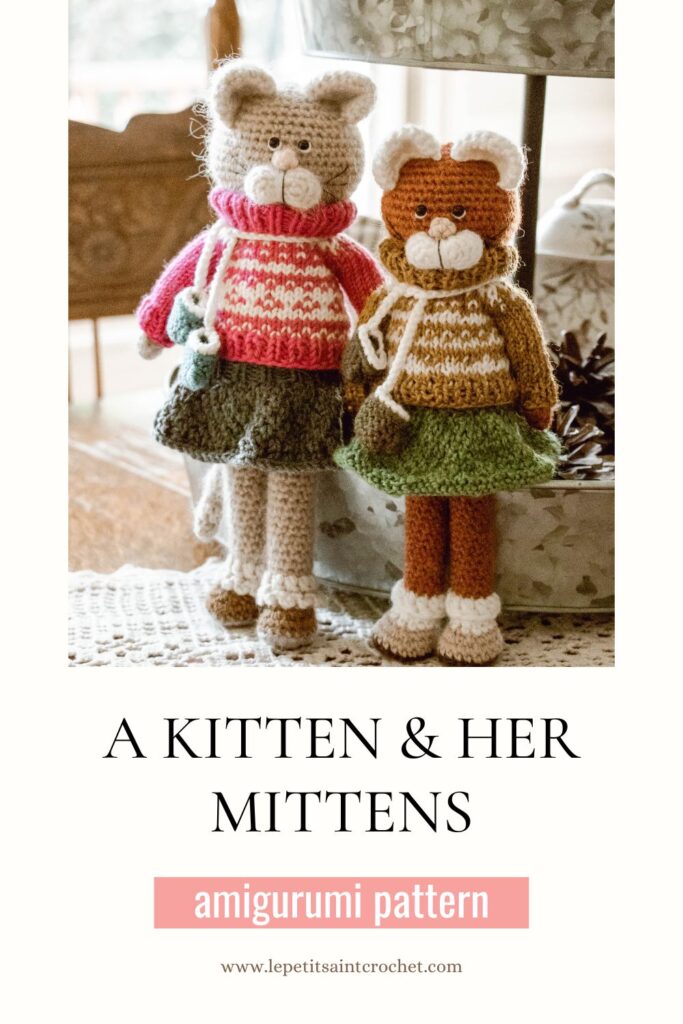 A Kitten & Her Mittens Amigurumi Pattern - crochet & knit